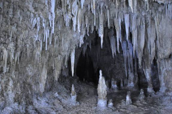 Formações na parte inferior da caverna em Carlsbad Caverns National Park, no sul do Novo México, nos Estados Unidos